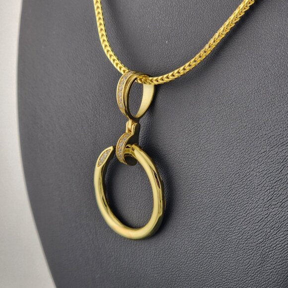 Brand New Sterling Silver 925 Nail Ring Necklace – Modern & Edgy Design - Picture 4 of 6